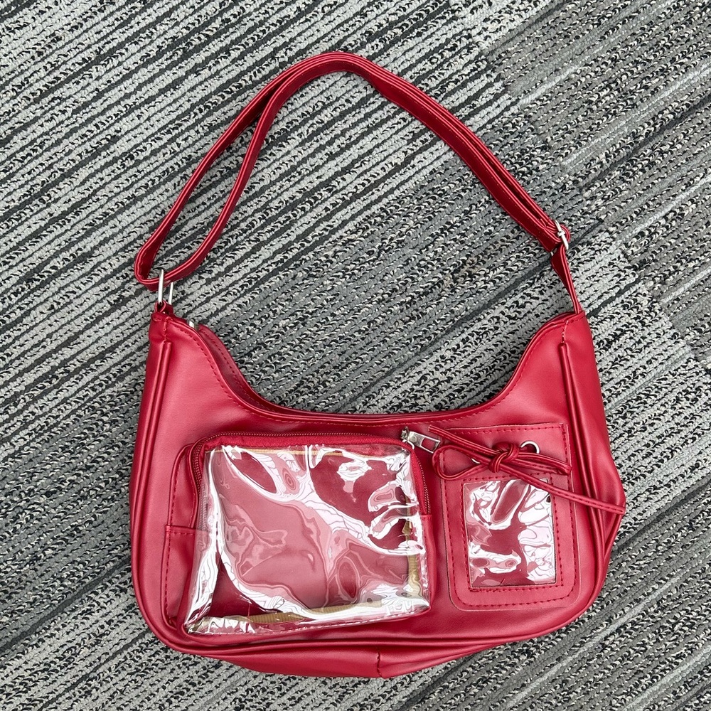 Red Ita Shoulder Bag with Bow Detail